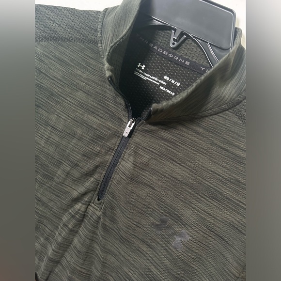 Men's UA Threadborne 1/4 Zip Mens Long Sleeve - Picture 2 of 4